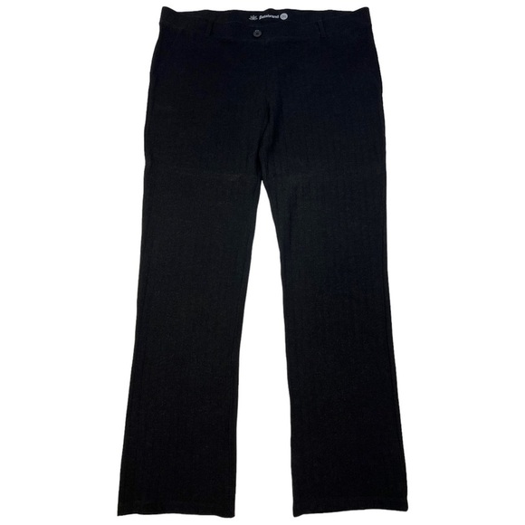 Betabrand Savile Ribbed Straight Leg Yoga Dress Work Pants Charcoal Black 2XL - Picture 8 of 11